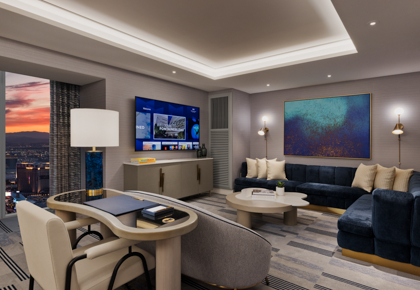 Living and seating hotel space